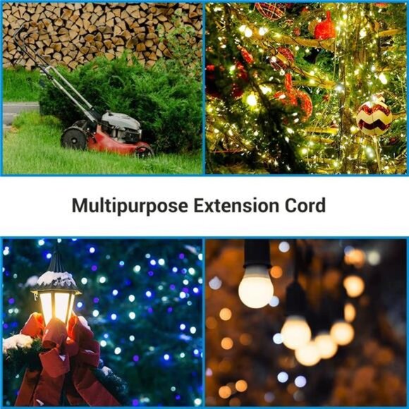 100 ft Extension Cord, 14/3 SJTW Outdoor Power Cable, 3 Prong Heavy Duty - Picture 7 of 7